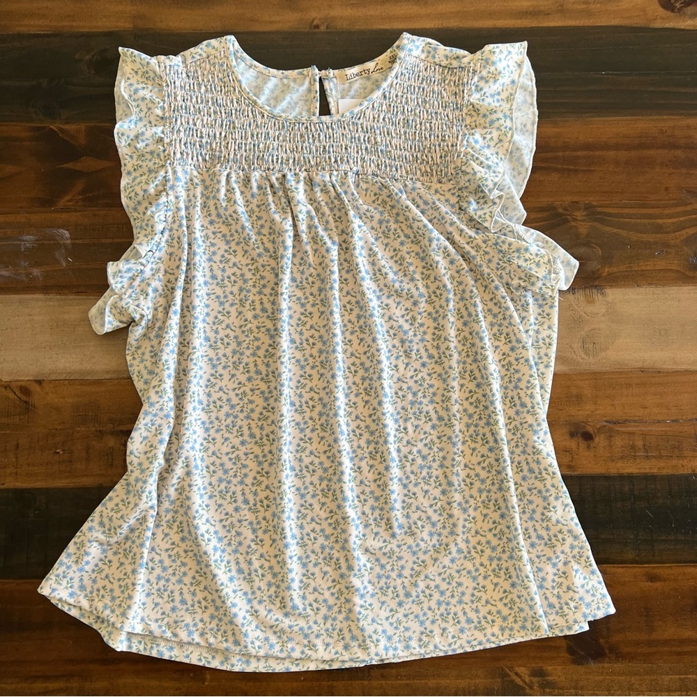 Liberty love blue floral blouse 2xl nwt